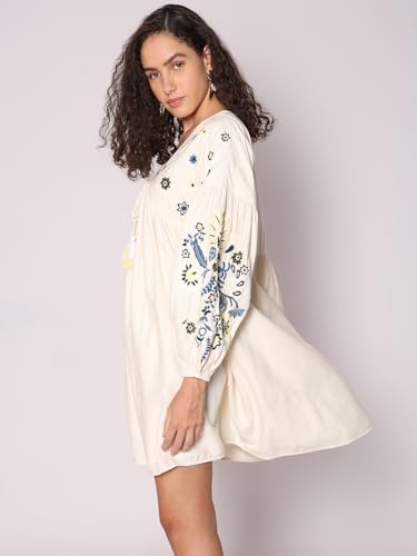 VERO MODA Women Beige A-Line Dress