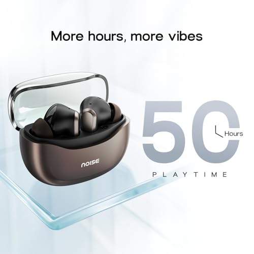 Noise Newly Launched Buds VS601 in Ear Truly Wireless Earbuds with 50H of Playtime, Transparent Case Lid, Quad Mic ENC, Dual Device Pairing, 10Mm Driver, BT V5.3 (Copper Brown)