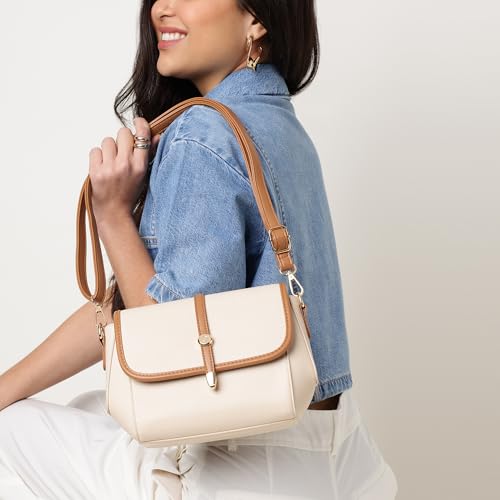 Fastrack Orbit Flap Sling | Faux-Leather Women’s Sling Bag | Spacious Compartment & Detachable Strap for Daily Use