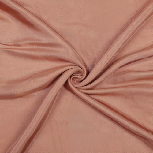 BIBA Women Coral Chanderi Printed Embroidered Unstitched Suit Set_FREE SIZE