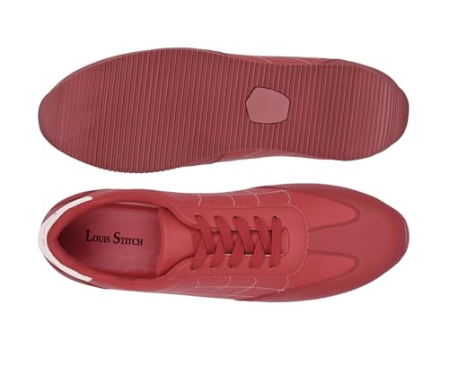 LOUIS STITCH Ferrari Red Sneaker for Men | Comfortable Sneaker | LSP-SNK-AVI010-FR | UK-9