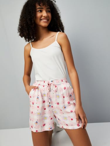 Max Women Printed Shorts (Pink_XXL)