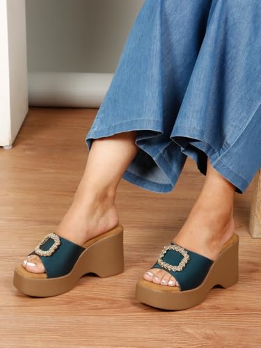 Flat n Heels Womens Blue Pumps FnH 3121-BLU