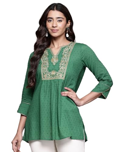 Aarke Ritu Kumar Emerald Green Nirali Solid Full Sleeve Kurti