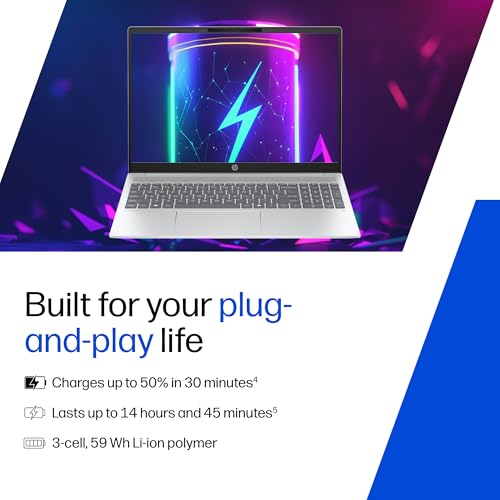 HP Omnibook 5 (Previously Pavilion), AMD Ryzen AI 7 350 (24GB LPDDR5x, 1TB SSD), 2k (1920 x 1200),Touch, Anti-Glare,16''/40.6cm, Win11, M365* Office24, Silver, 1.79kg, ag1087au, BL, Next Gen AI Laptop