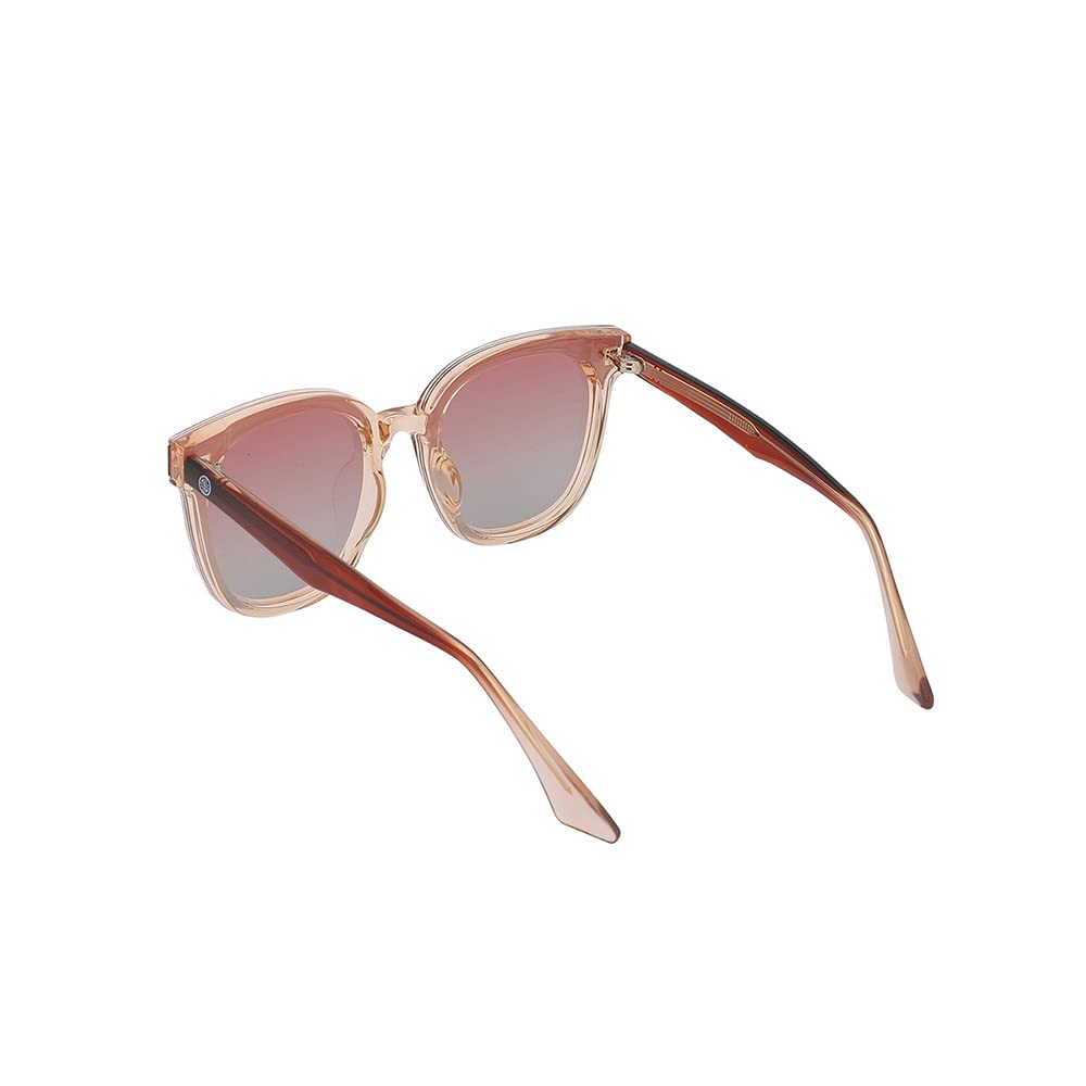 Carlton London-Premium-Women's-Transparent & Pink Toned Polarised and UV Protected Lens Cateye Sunglasses