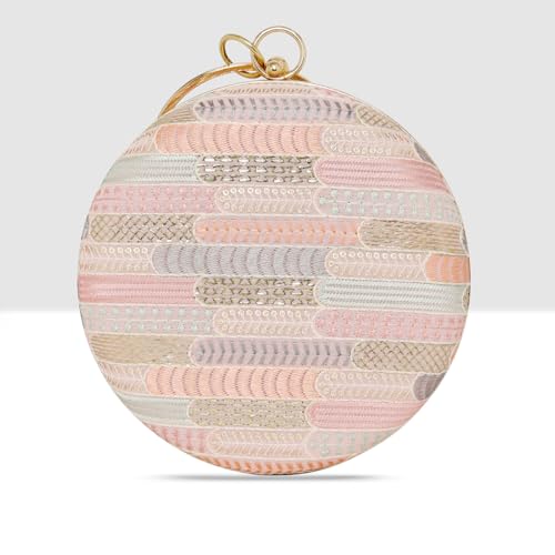 ESBEDA Blush Pastel Weave Clutch For Womens
