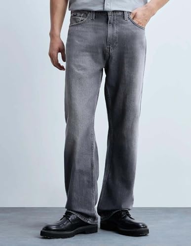 KOTTY Vintage Baggy Relaxed Fit Grey Denim Jeans for Men’s Fashion-KTTMENSJEANS509_28