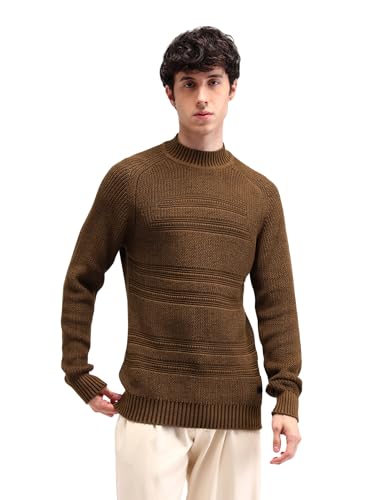 Patterned Knit Cotton Sweater