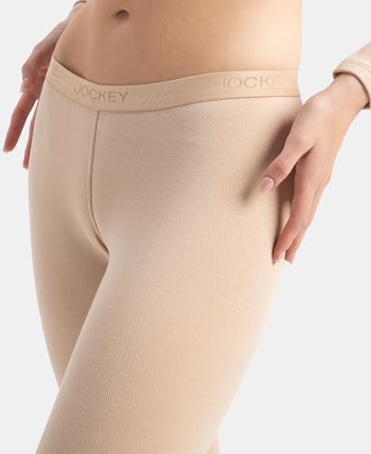Jockey 2541 Women's Soft Touch Microfiber Elastane Stretch Fleece Fabric Thermal Leggings with StayWarm Technology_Skin_S