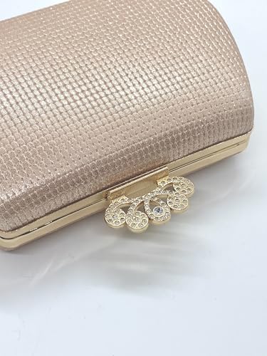 Mastyle® Glitter Clutch Handbag For Women With Crown Design Lock And Compact