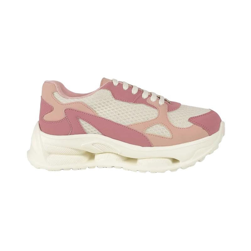 tresmode Sewd Pink Women's Sneakers in Size 5 UK / 38 EU