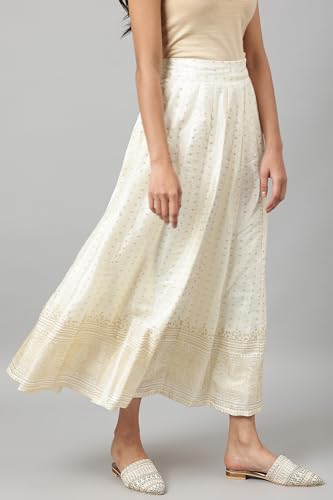 W for Woman Women's Regular Skirt (22AUW50208-112443_Ecru