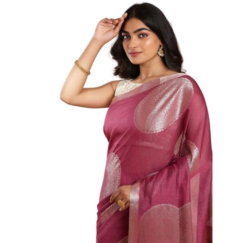 Kalyan Silks Rani Pink Jerry Design Cotton Silk Saree