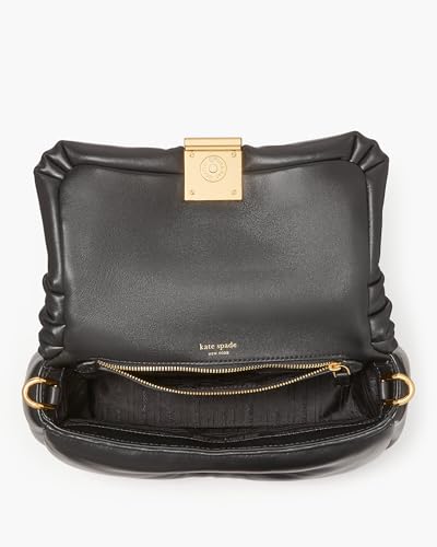 kate spade new york Women's Dakota Smooth Leather Small Crossbody, Puffy Black, One Size