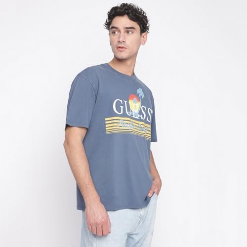 GUESS Mojave Stone Multi Printed Round Neck Short Sleeves T-Shirt