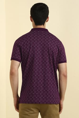 Allen Solly Men's Regular Fit T-Shirt (ASKWQRGF309605_Purple