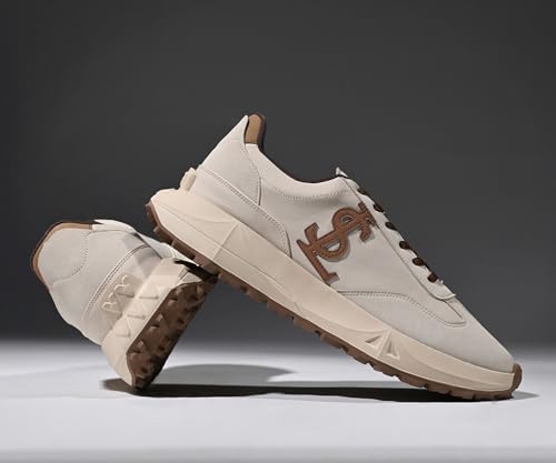 LOUIS STITCH Beige Sneaker for Men | Comfortable & Durable Sneaker | LSP-SNK-NBL | UK-7