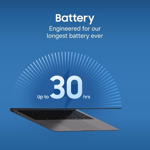 Samsung Galaxy Book6 Pro (Gray, 16GB RAM, 512GB SSD) | Intel Core Ultra 7 (Series 3) | 14" WQXGA+ Dynamic AMOLED 2X | 30Hrs Battery Life | 120 Hz Refresh Rate | Dolby Atmos Stereo Speakers | AI PC