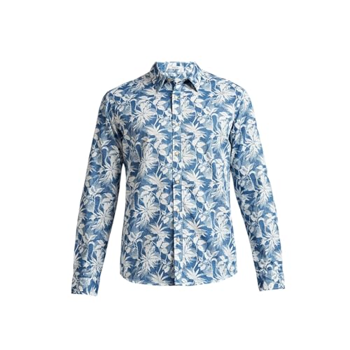 Blue Floral Print Full Sleeve Shirt
