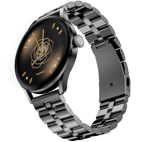 Fire-Boltt Glitz Women Smart Watch with 1.19” AMOLED Display, Bluetooth Calling, Rotating Crown, Always On Display, 1000 Nits Brightness, IP68 Waterproof Black