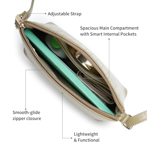 Fastrack City Beat Sling | Olive Faux-Leather Women’s Handbag | Adjustable Strap with Zipper Closure, Spacious Compartment & Stitch Detailing for Everyday Carry