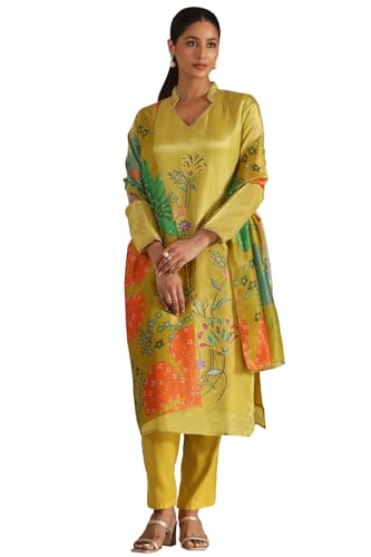Soch Women's Tissue Salwar Suit Set (EWS5CD21559_Yellow