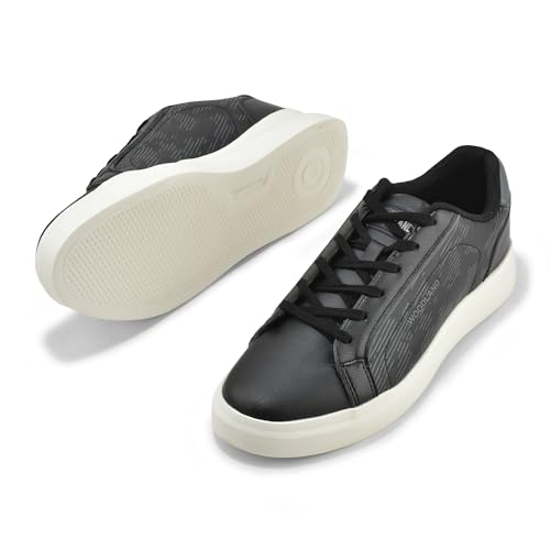 Woodland Men's Black PU Sneakers-9 UK (43EURO) (OSNK 4990023)