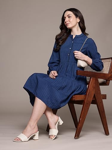 Ritu Kumar Blue Essential-Mahi Short Dress