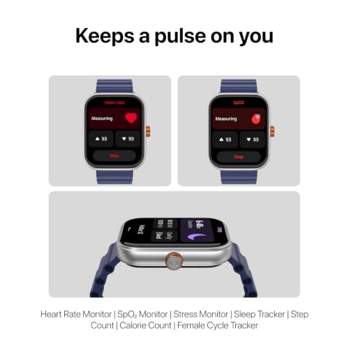 Noise New Launch ColorFit Pulse Air Smartwatch with BT Calling, 1.85" TFT Display, Lightweight 45g Design, Heart Rate & Step Tracking, Multi-Sport Modes, Find My Phone, Water Resistant (Cobalt Blue)