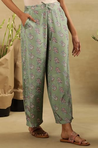 W for Woman Folksong Strechable Parallel Pants for Women | Trousers for Women