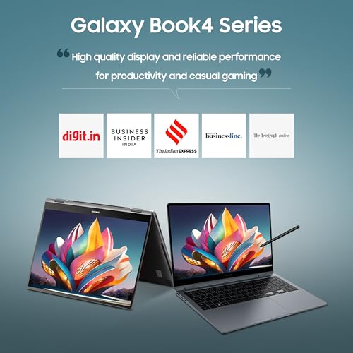 Samsung Galaxy Book4 Pro 360| Intel Evo Core Ultra 7 155H| Built-in AI| 16" (40.64cm) Touchscreen 2-in-1 Dynamic AMOLED 2X 120Hz| 500 Nits (16GB/1TB SSD/Intel Arc/Win11/MSO'21/Gray/1.66kg)|S-Pen