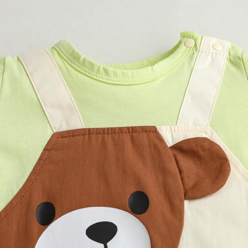 Hopscotch Baby Unisex Animal Print Short Sleeves Cream Rompers For Ages (12-18 Months)