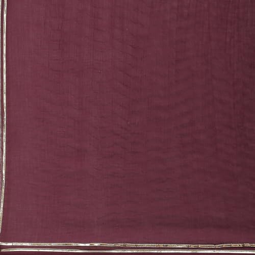 Biba WOMEN PRINTED RELAXED SALWAR KURTA DUPATTA(SKDSKD7028E_WINE_36)