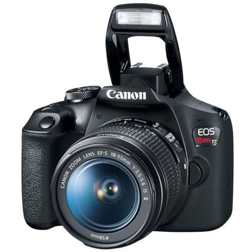 Canon EOS Rebel T7 DSLR Camera with 2 Lens EF-S 18-55mm + EF 75-300mm Lens, Bundle with 32GB Card, Filter Kit, PC Software Package, 1-Year Limited Warranty