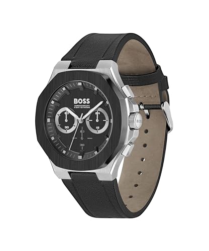 BOSS Allure Men's Quartz Chronograph Stainless Steel Watch - Water Resistant, Taper Black, Watch