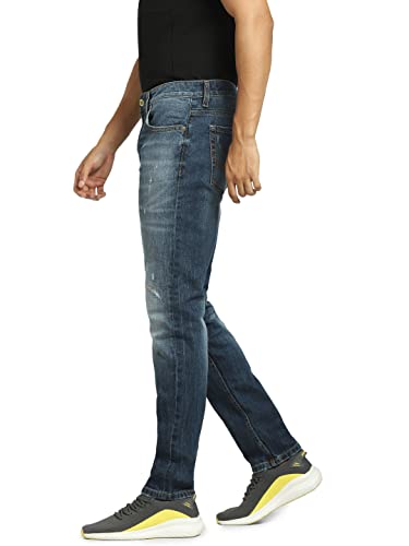 Jack & Jones Men's Cotton Blend Slim Fit Blue Jeans_32