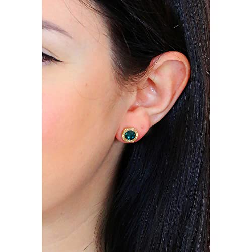 GUESS Color My Day Gold-Plated Stainless Steel Earrings For Women | Hypoallergenic | Lightweight & Durable | Perfect For Gifting