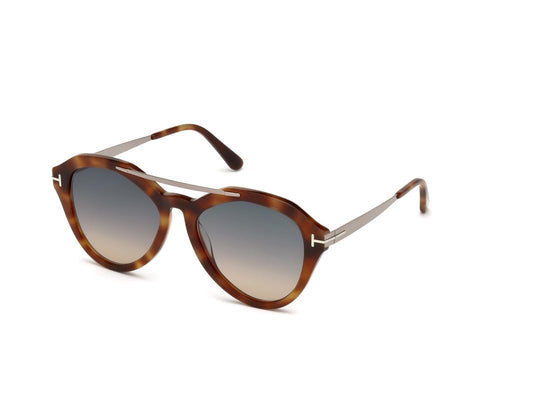 Tom Ford UV Protected Brown Oval Full Rim Sunglasses for Men - FT0576 54 53B