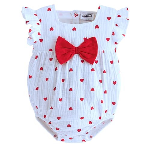 Hopscotch Bow Applique Cotton Onesie (9-12 Months)