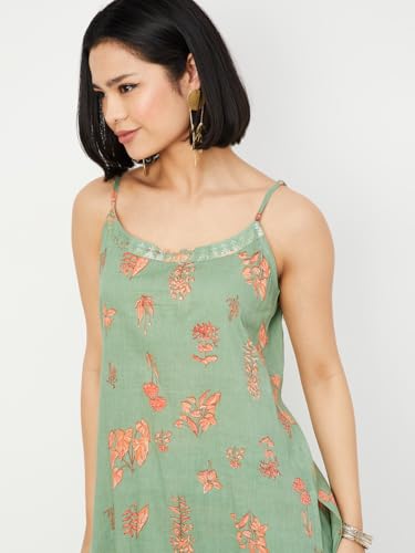 Max Women's Cotton Blend Kurta Set (CTKST54026B