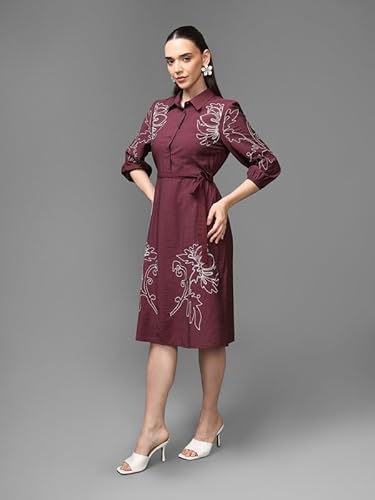 Kazo Abbey Midi Dress (Wine_L)