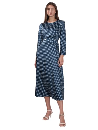 VERO MODA Women's Fit and Flare Blue Dress
