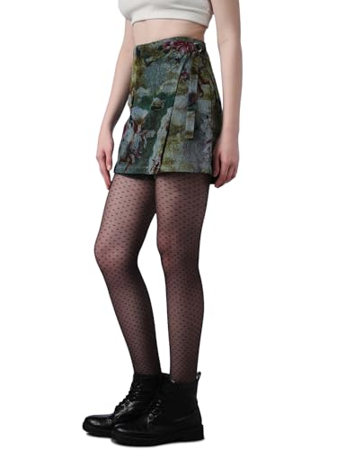 ONLY Women's Abstract Print Wrap High-Rise Multicolor Skorts