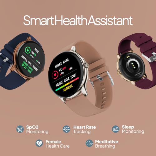Fire-Boltt Phoenix Pro Smart Watch 1.39 inch Bluetooth Calling, AI Voice Assistant, Metal Body with 120+ Sports Modes, SpO2, Heart Rate Monitoring (Mocha Mouse)