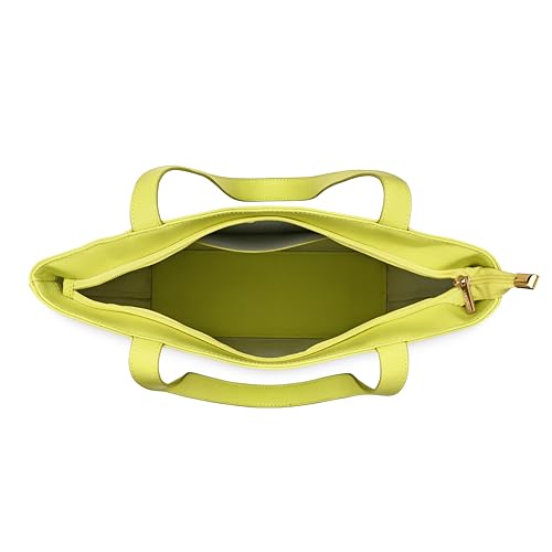 Fastrack Solid Structured Tote Bag for Women, Ladies and Girls | With Zipper Closure and Dual Handles