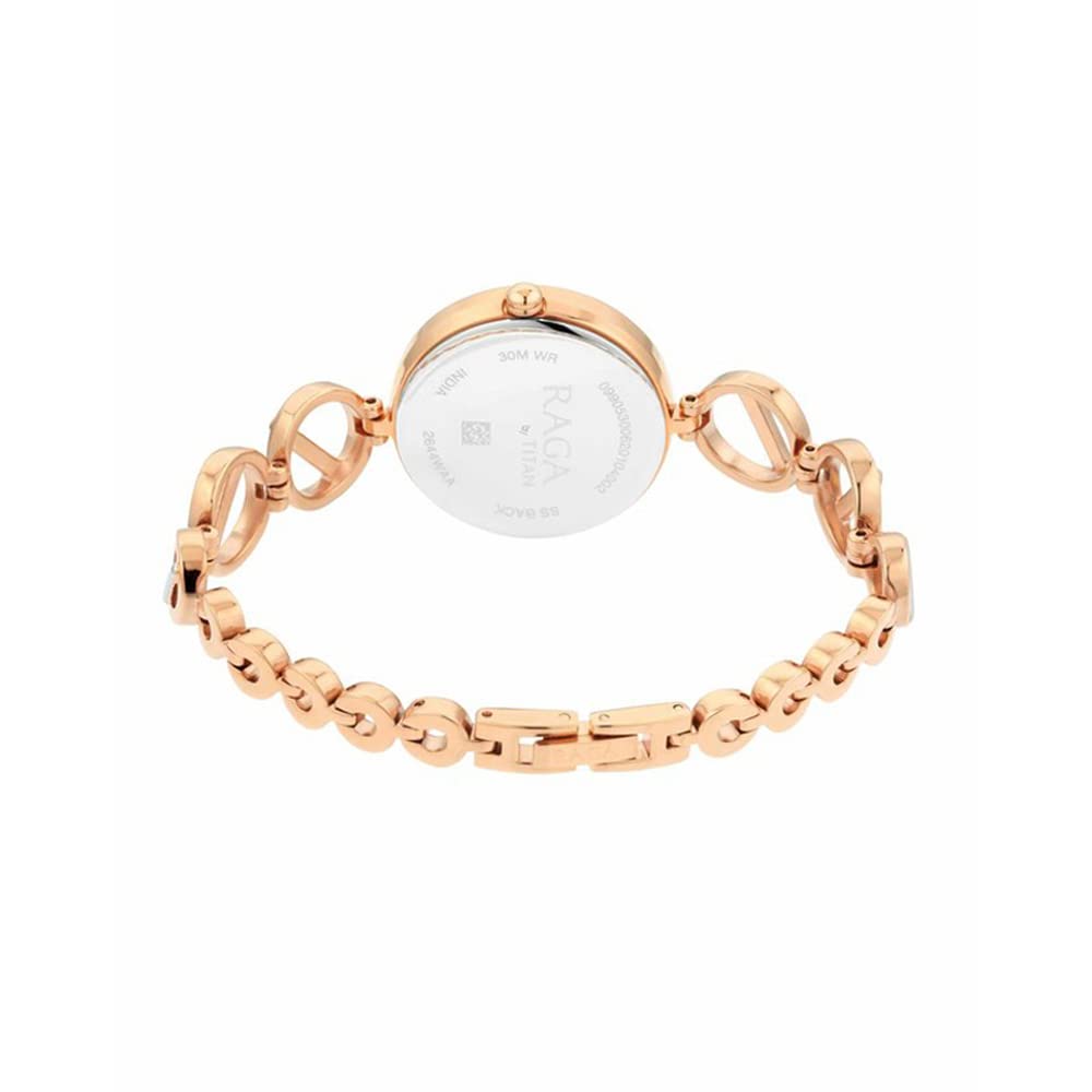 Titan Raga Viva Rose Gold Dial Women Analog Watch with Metal Strap-NS2644KM02/NT2644KM02