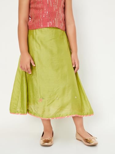 Max Cotton Girls (W24CSKTSET02_Green_3-4Y