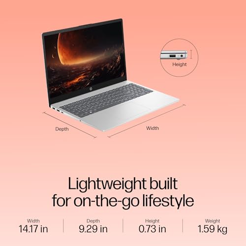 HP 15, 13th Gen Intel Core i5-1334U Laptop (16GB DDR4, 512GB SSD) Anti-Glare, 15.6"/39.6cm, FHD, Win 11, MS Office 21, Silver, 1.59kg, Intel Iris Xe Graphics, 1080p FHD Camera, Backlit KB, fd0221TU