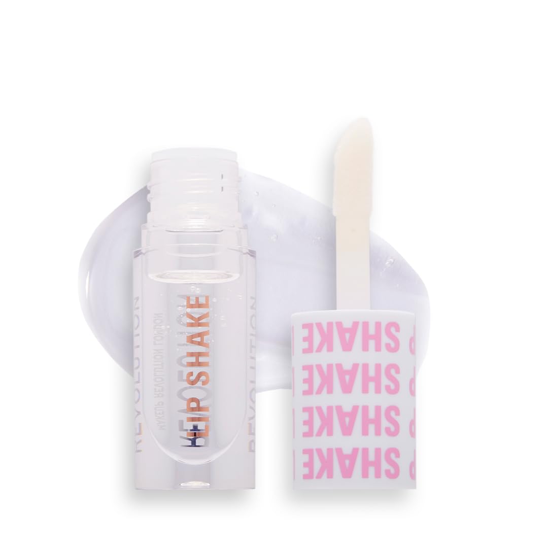 Makeup Revolution Lip Shake Clear Sprinkles Long Lasting,Smoothening, Moisturizing, Lip Gloss